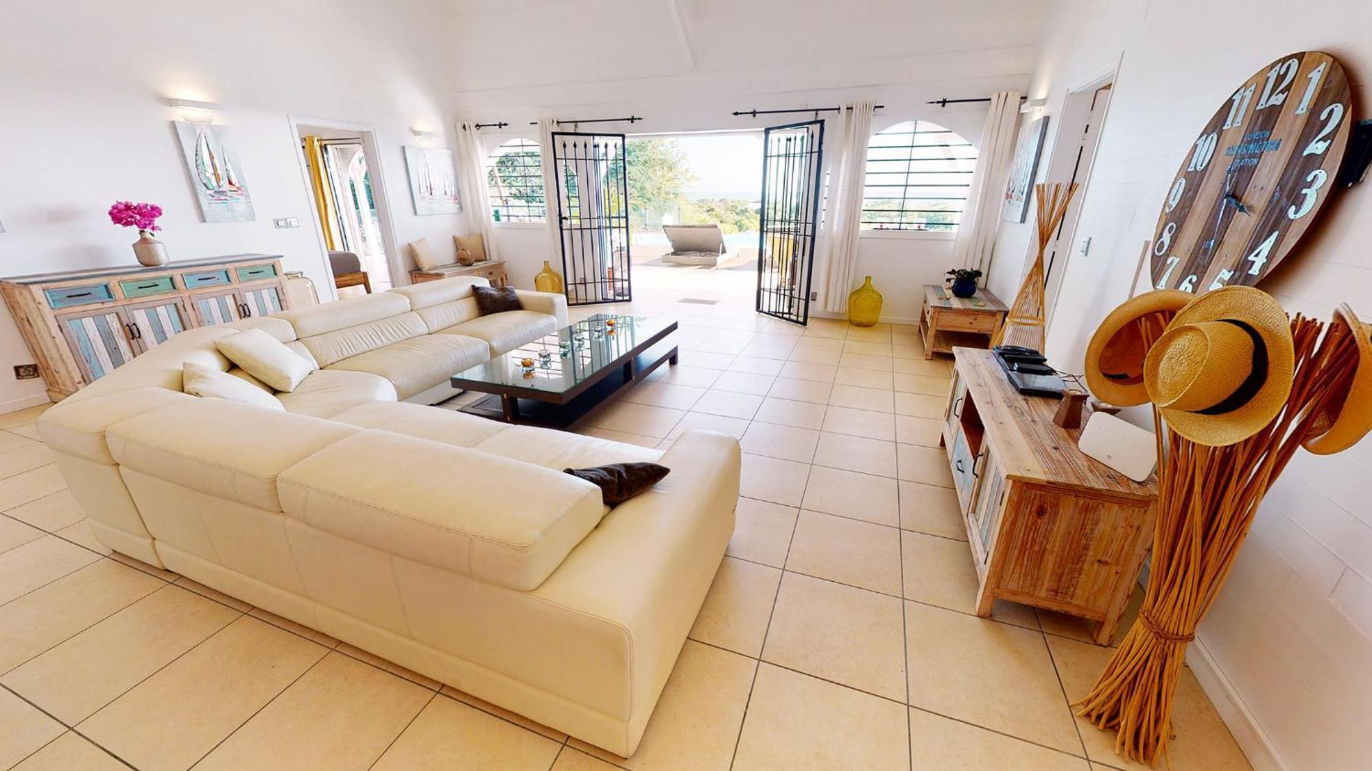 Villa Deluxe L'Hacienda Villa Vue Mer 180 Piscine Jacuzzi Proche Plage Marina Golf Pointe Des Chateaux Et Casino Jardin Clos Voyage Durable Saint-Francois  Pokoj fotografie