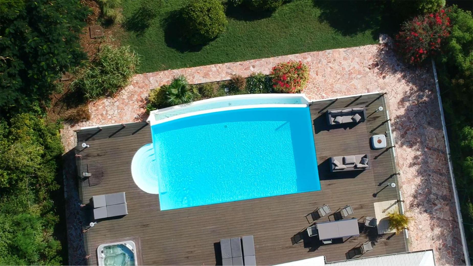 Villa Deluxe L'Hacienda Villa Vue Mer 180 Piscine Jacuzzi Proche Plage Marina Golf Pointe Des Chateaux Et Casino Jardin Clos Voyage Durable Saint-Francois  Pokoj fotografie